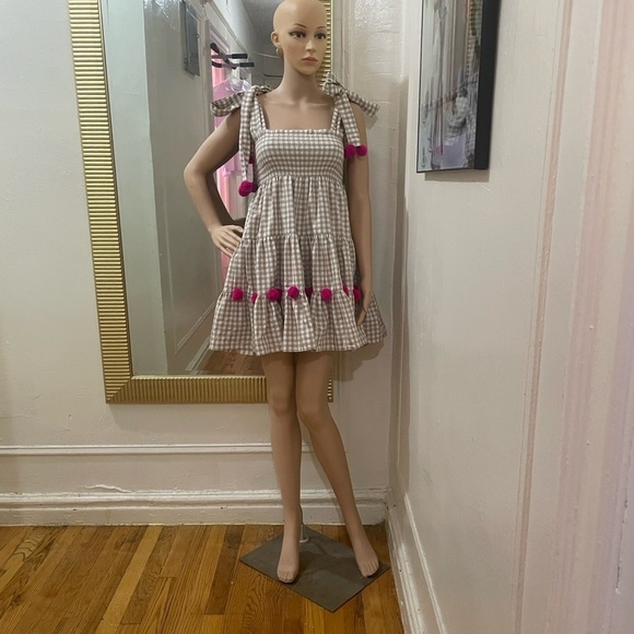 Sundress Beige Textured mini dress - Picture 8 of 11